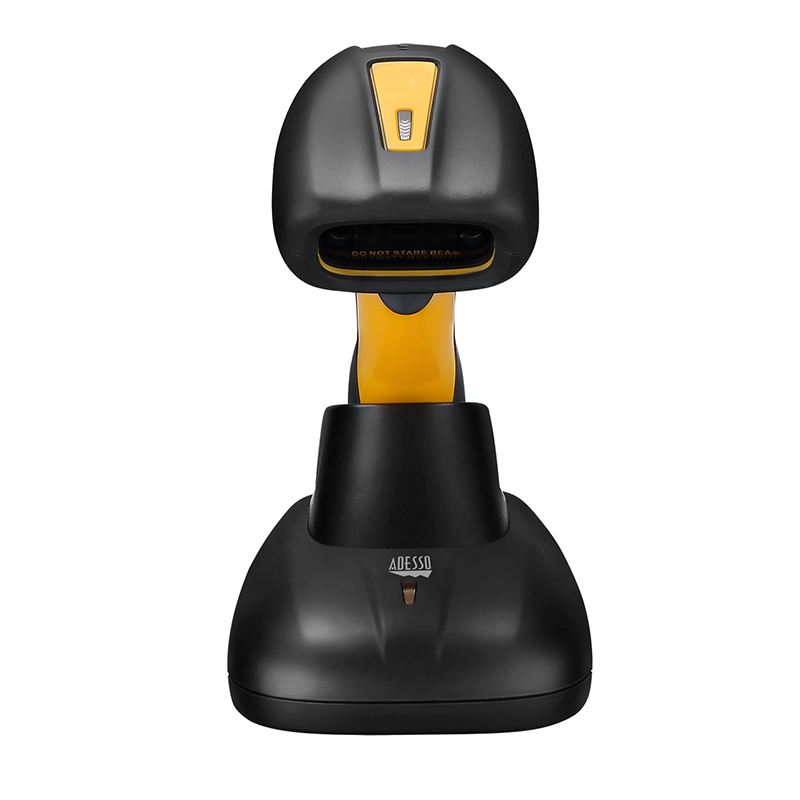 Adesso NUSCAN 4100B Industrial, Hospitality Handheld Barcode Scanner-Cable/Wireless,Yellow 